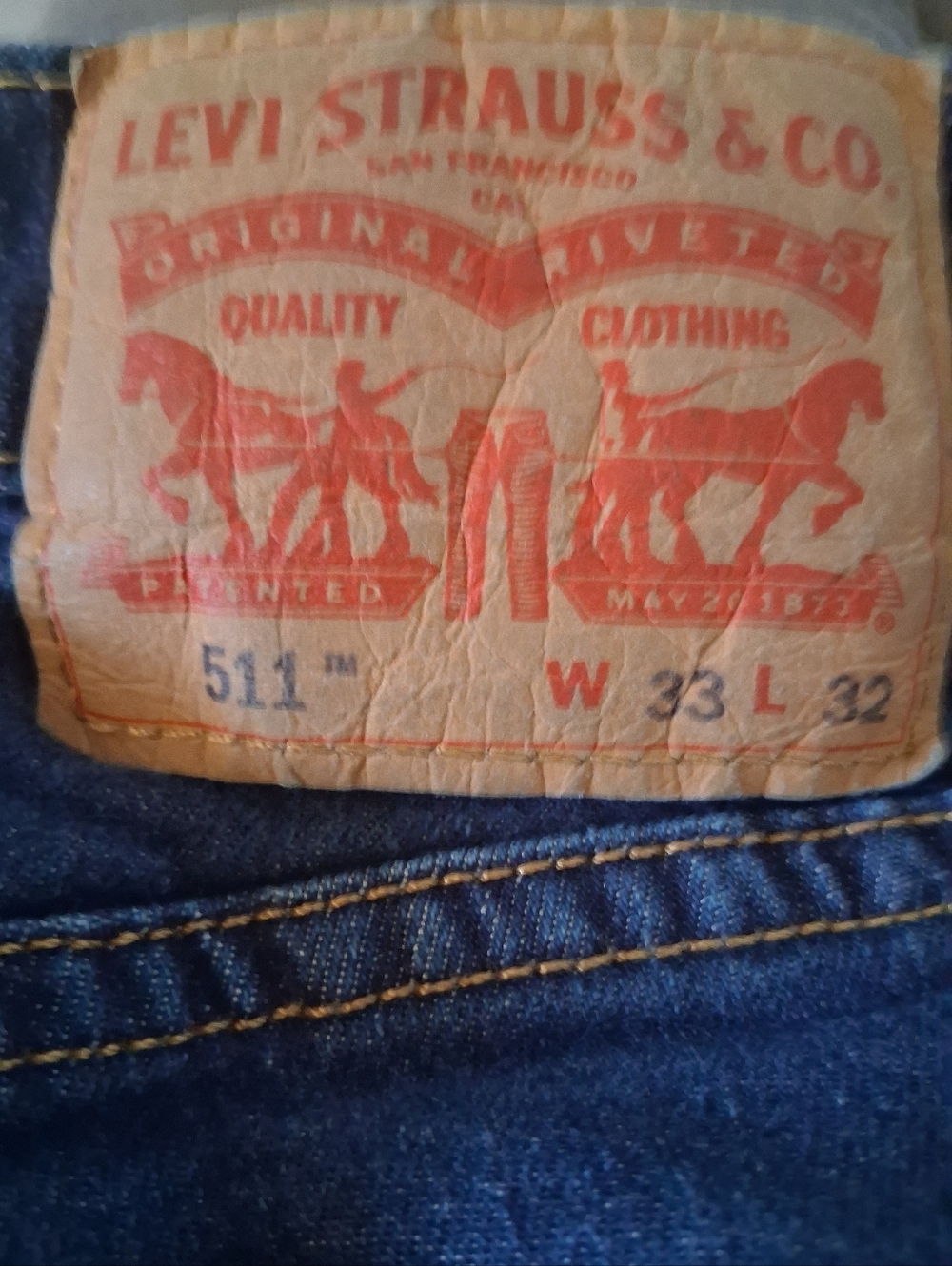 🔥 Levi’s Custom Y2K Jeans W33 L32 Crystal Chain Charm Unisex - Picture 4 of 4